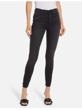 Frame Le High Skinny Jeans Black Gray Wash High Rise Denim 30